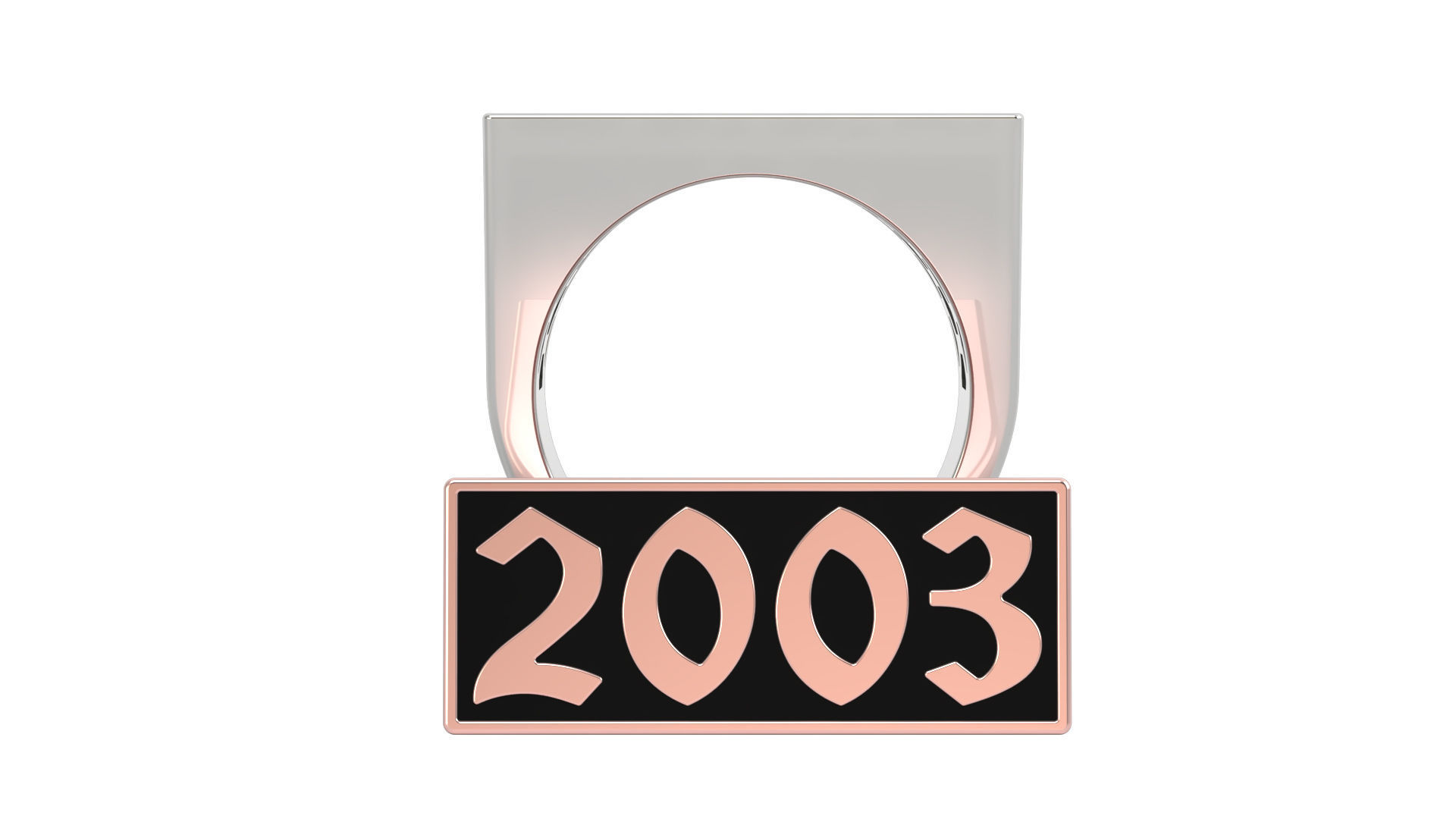 2003 Ring Set with and without gallery Size 5 - 9 US 3D print model_5