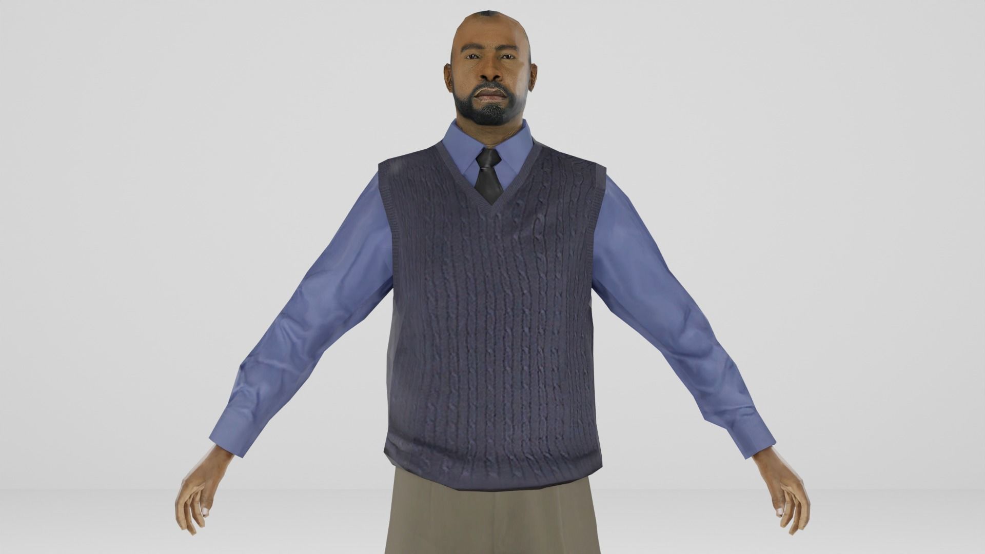 Business man Low-poly 3D model_39