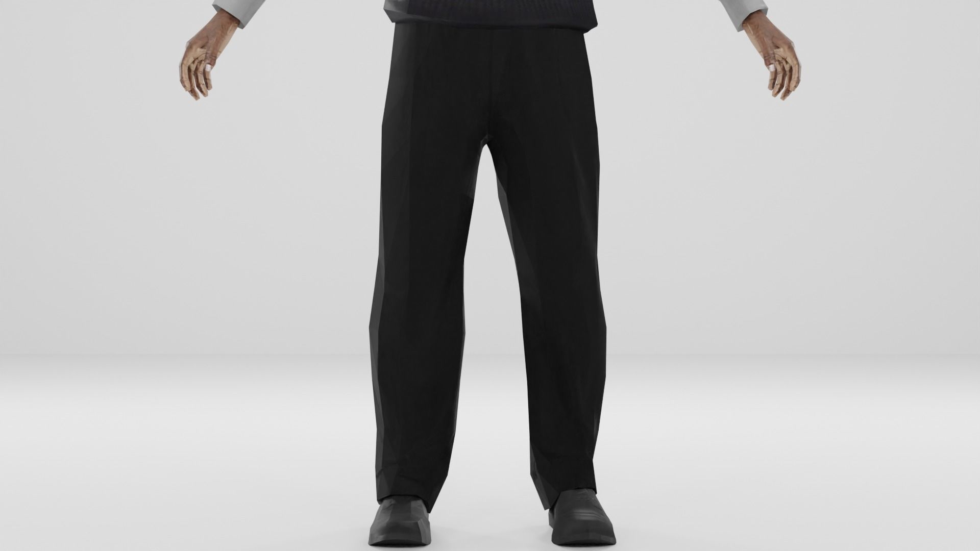 Business man Low-poly 3D model_3