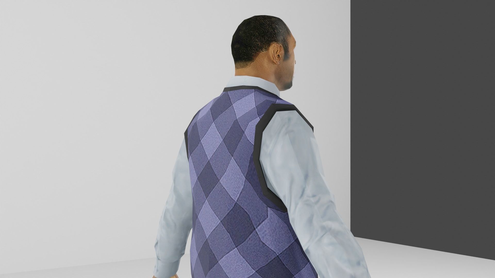 Business man Low-poly 3D model_29