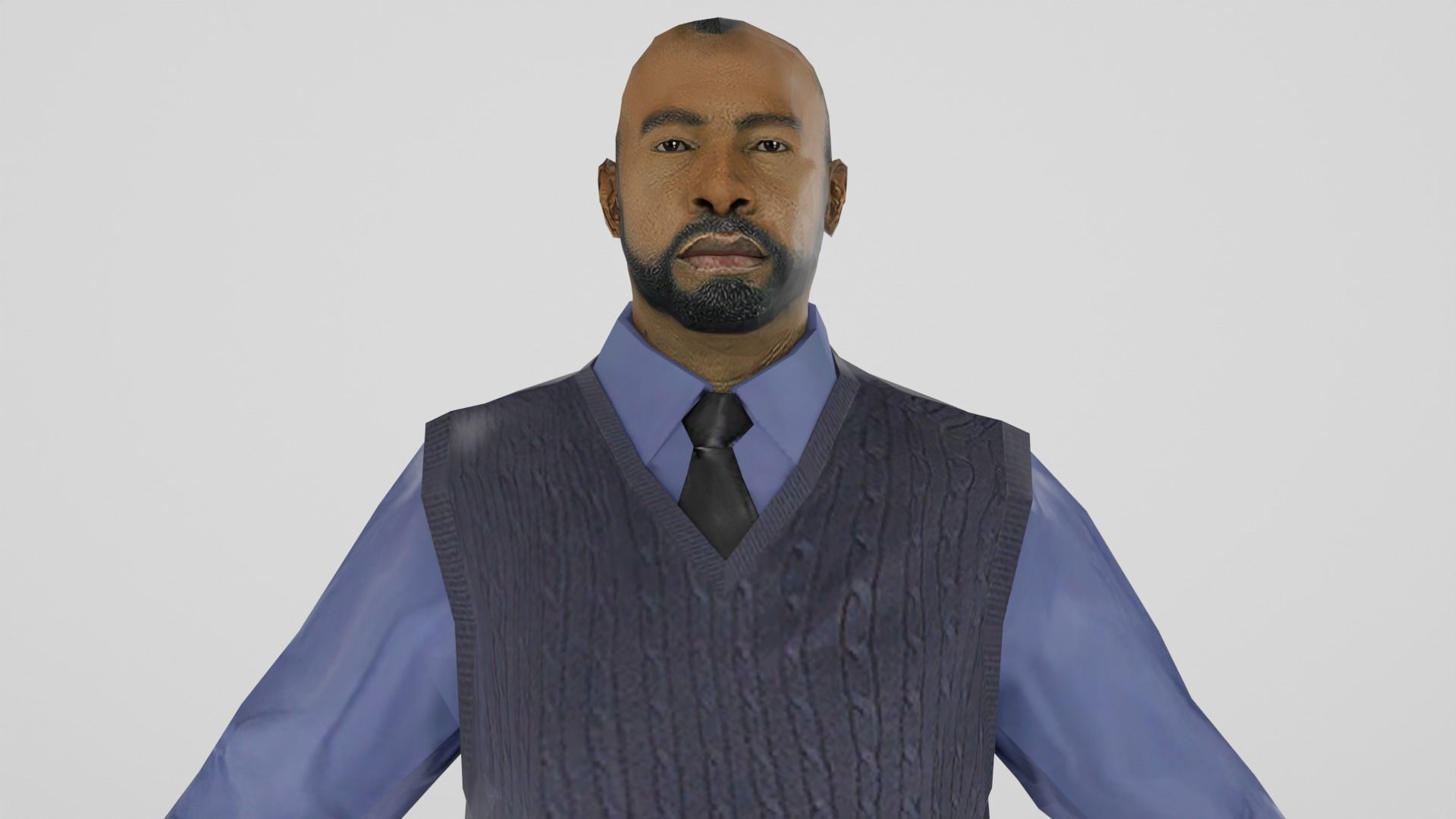 Business man Low-poly 3D model_40