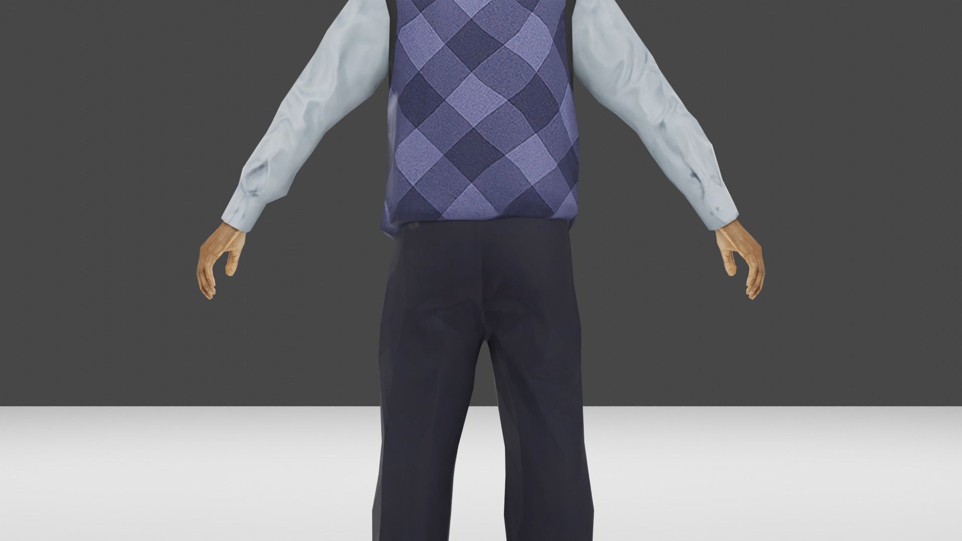 Business man Low-poly 3D model_35