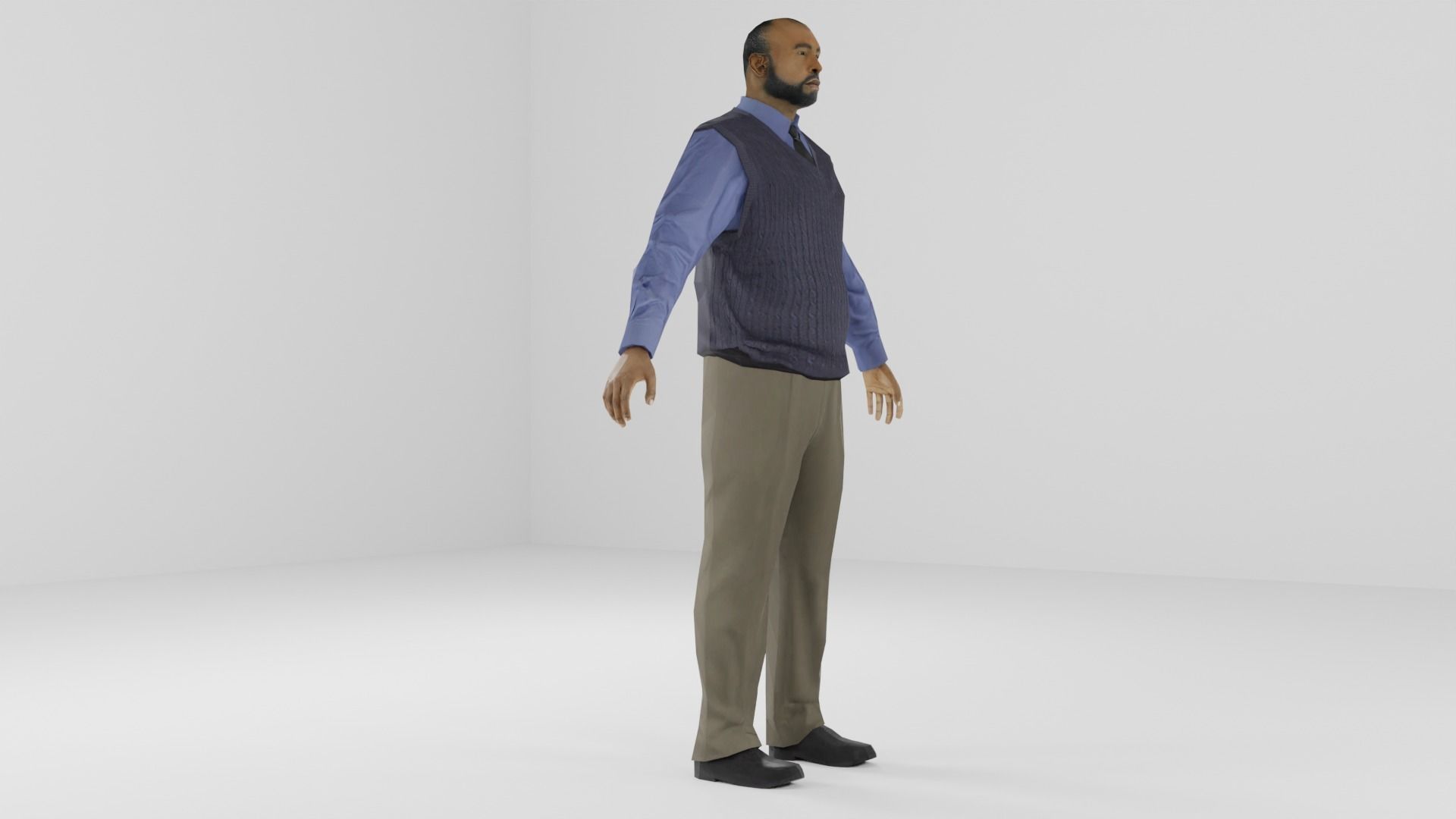 Business man Low-poly 3D model_41