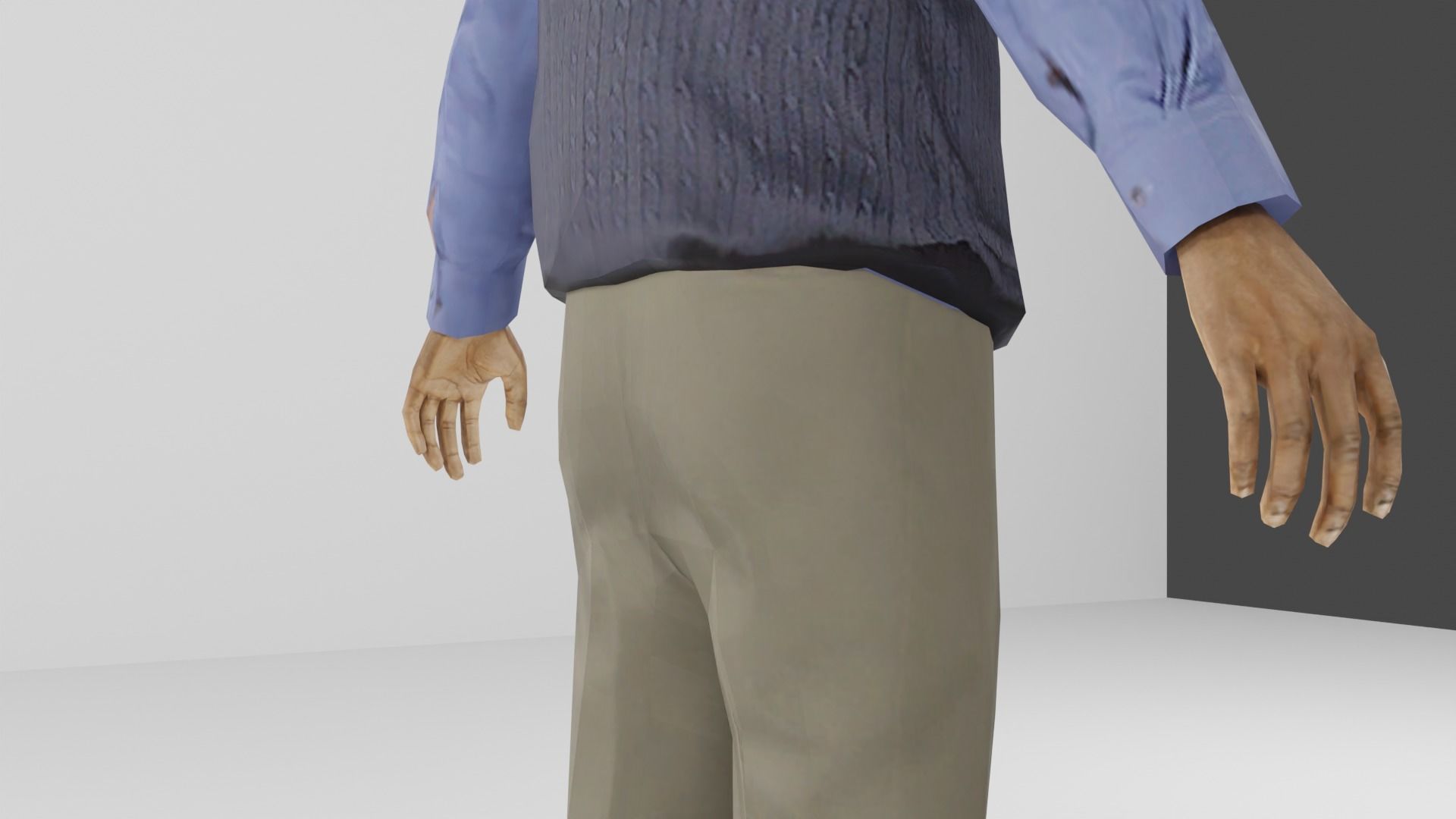 Business man Low-poly 3D model_50