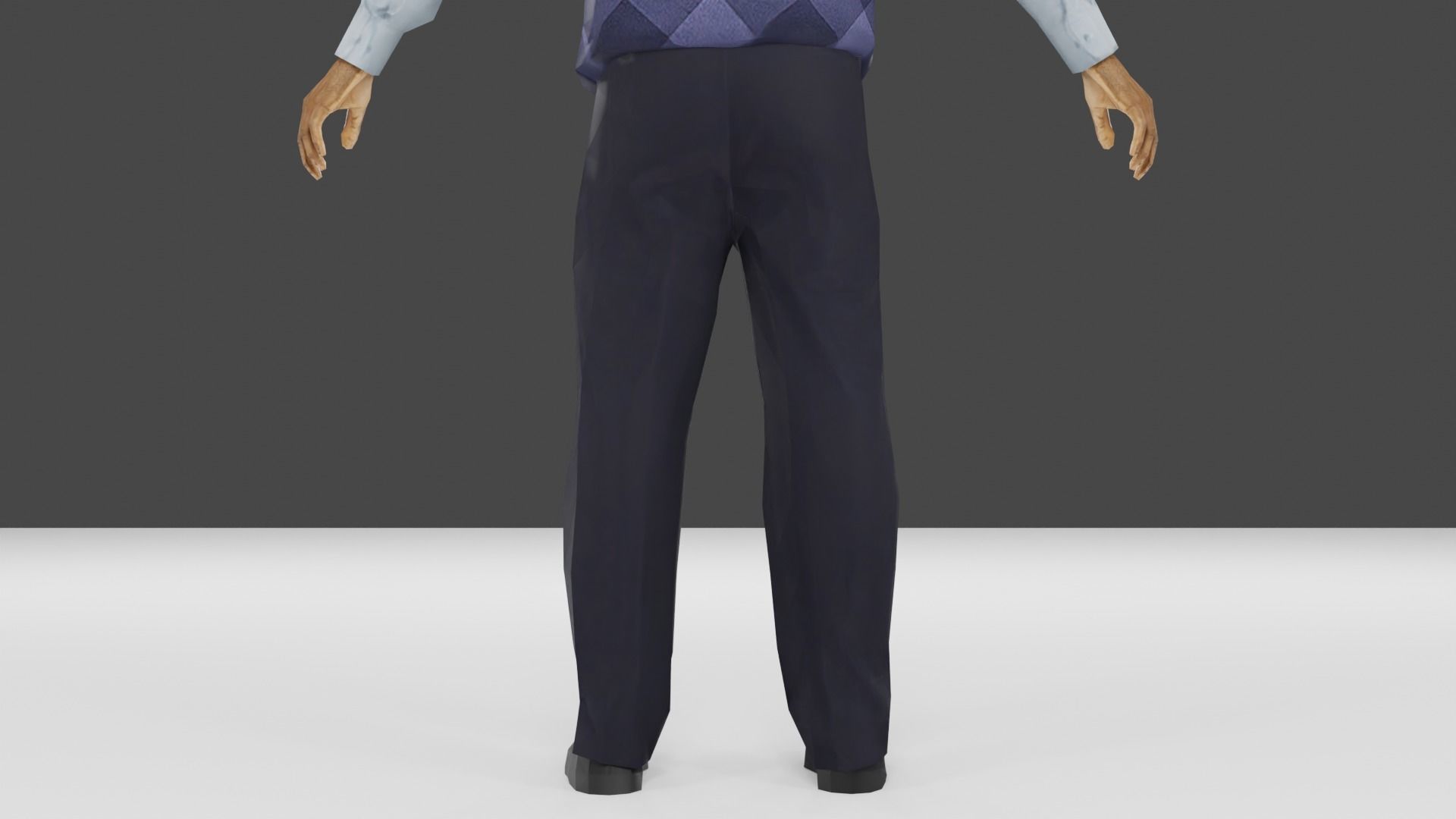Business man Low-poly 3D model_36