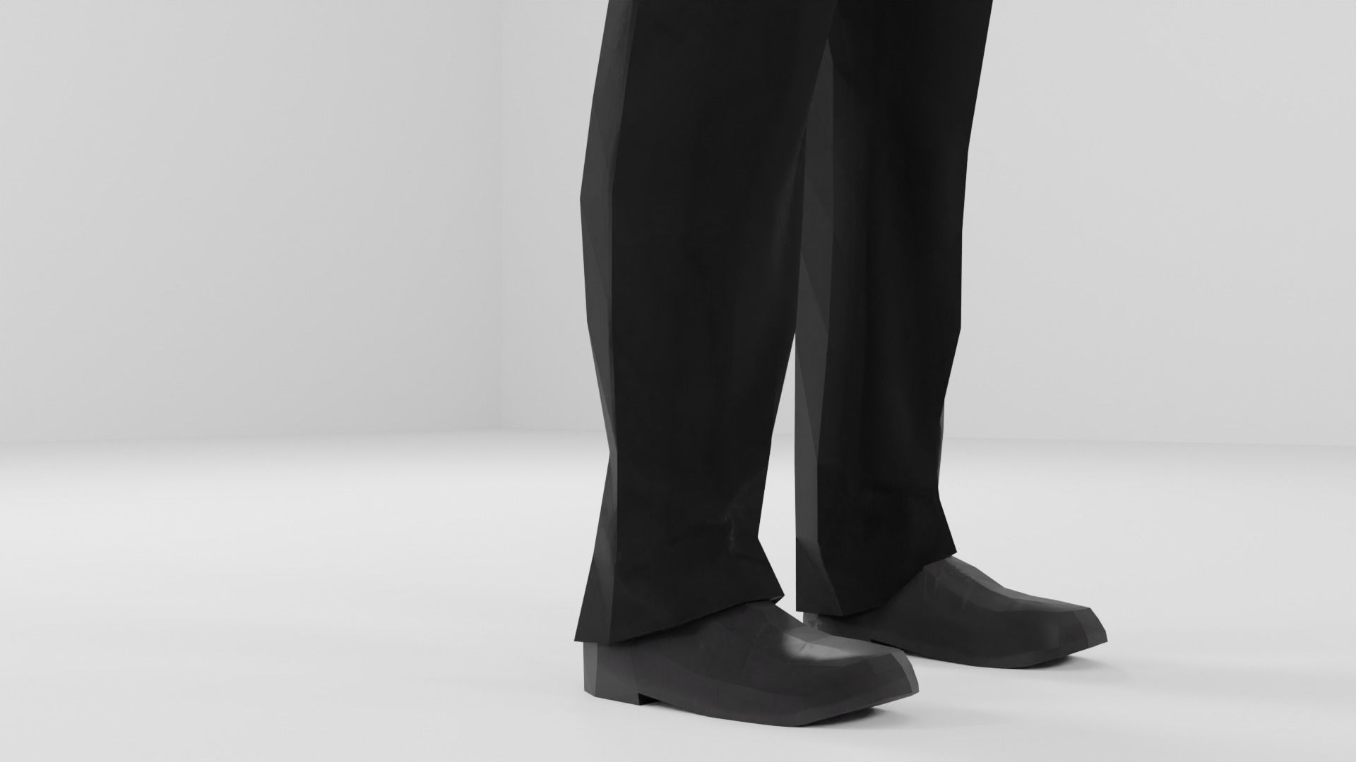Business man Low-poly 3D model_7