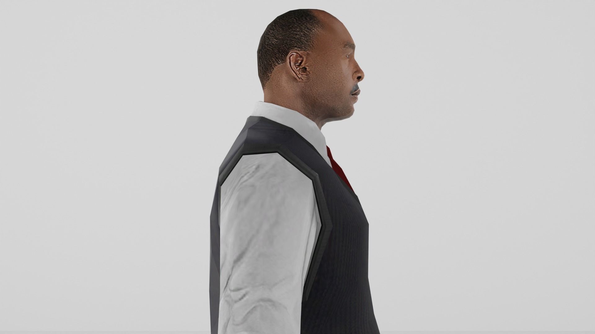 Business man Low-poly 3D model_9