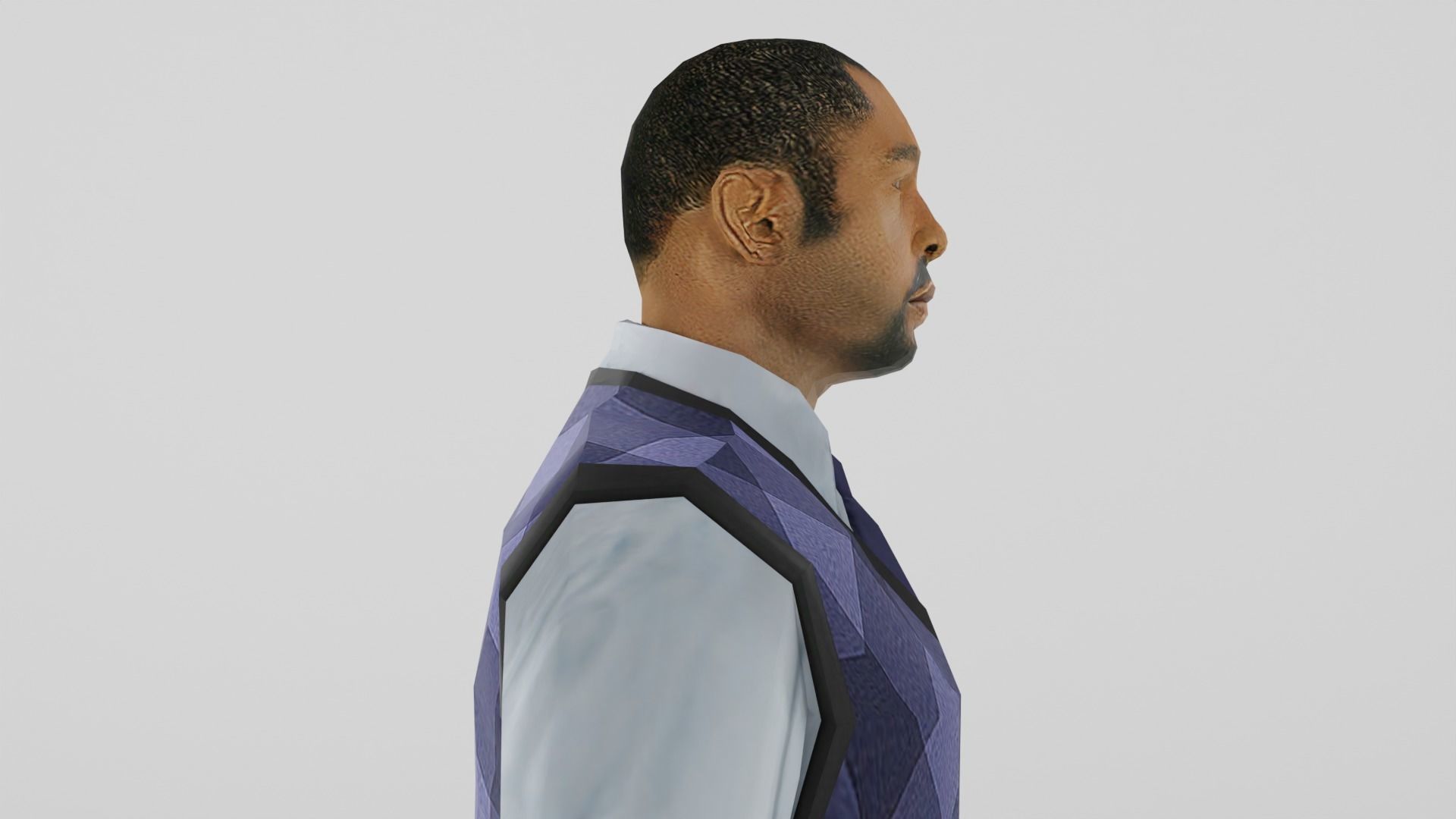 Business man Low-poly 3D model_26