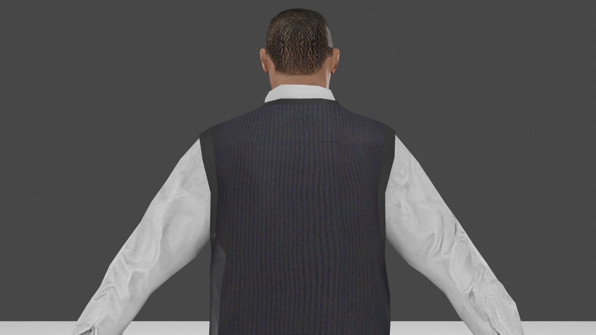 Business man Low-poly 3D model_16