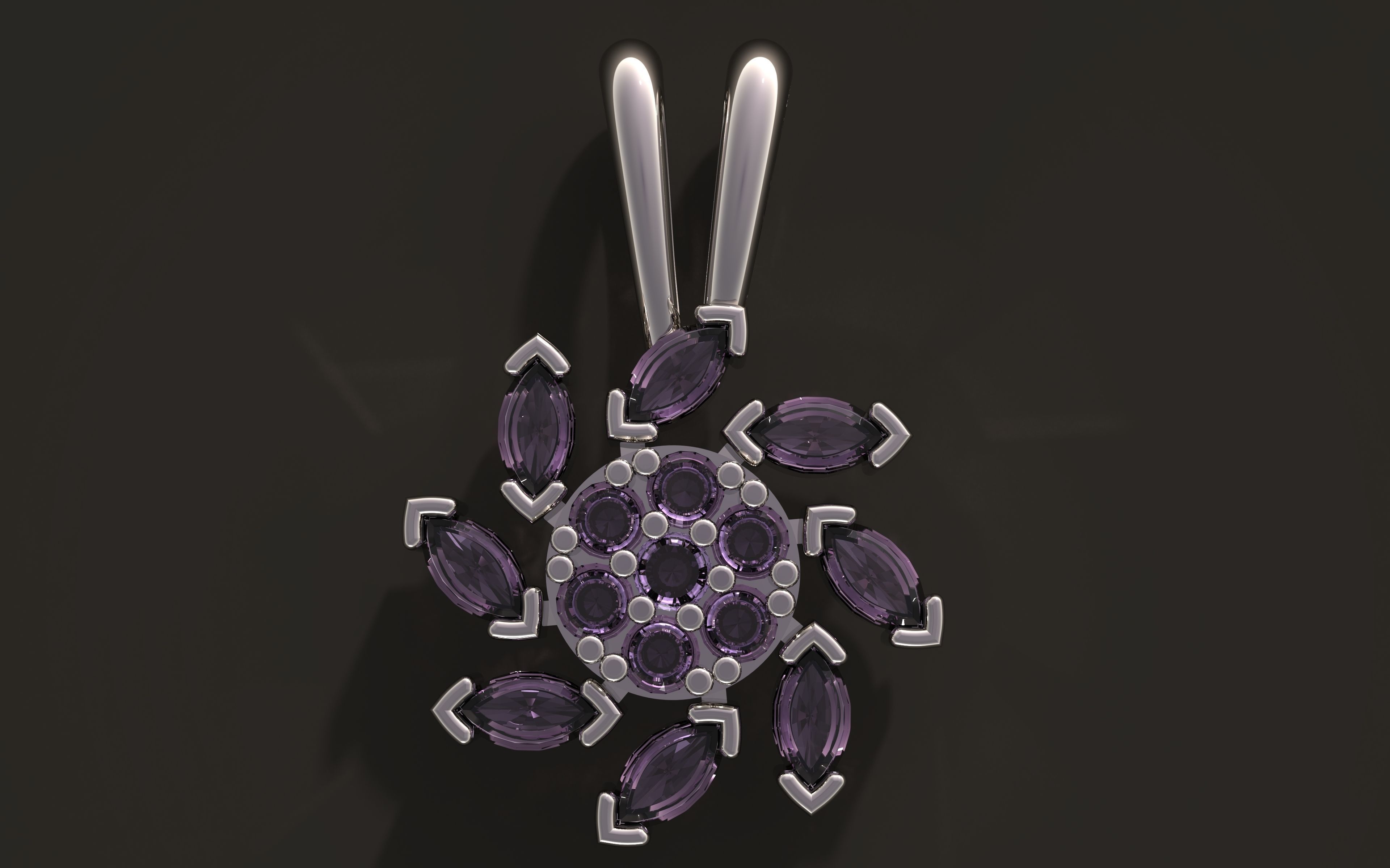 BEUTIFULL MARQUISE PENDANT 3D print model_3