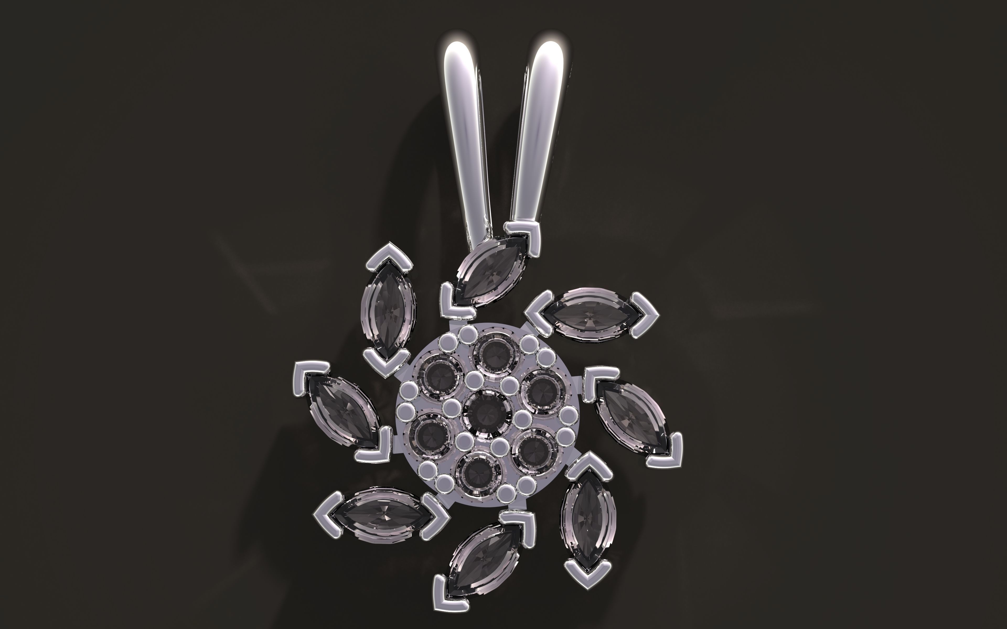 BEUTIFULL MARQUISE PENDANT 3D print model_4