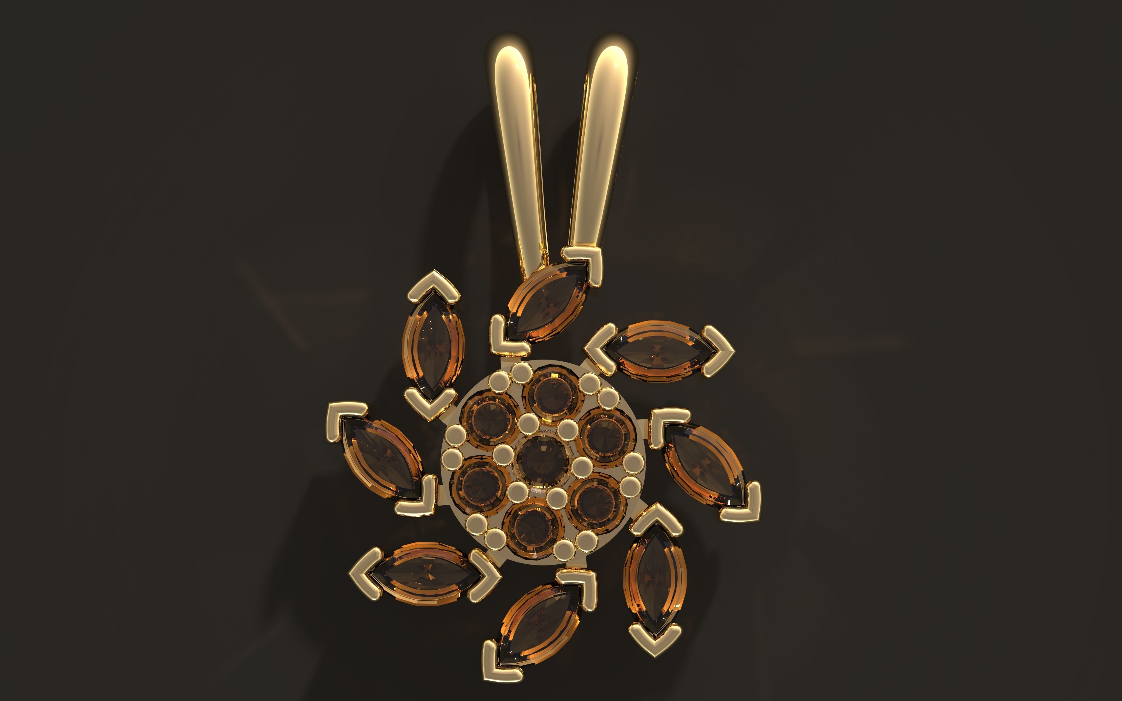 BEUTIFULL MARQUISE PENDANT 3D print model_5