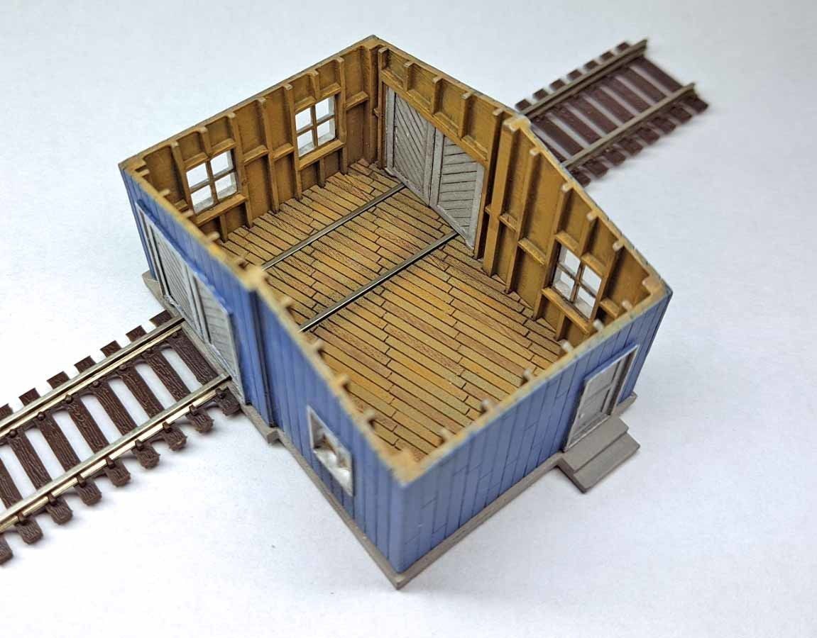 N Scale Speeder Shed with Internal Details 3D model_7