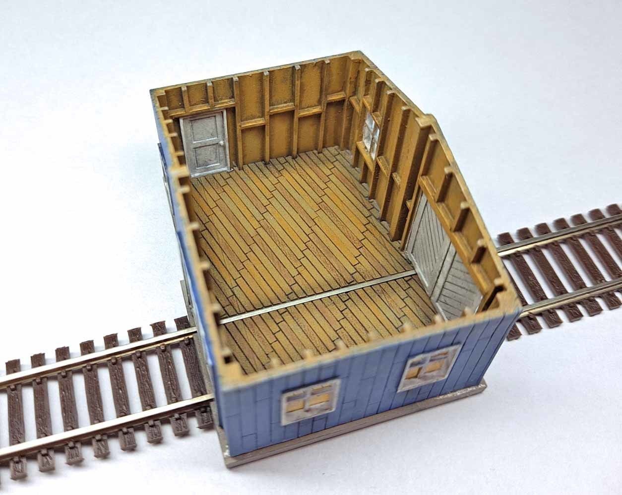 N Scale Speeder Shed with Internal Details 3D model_8