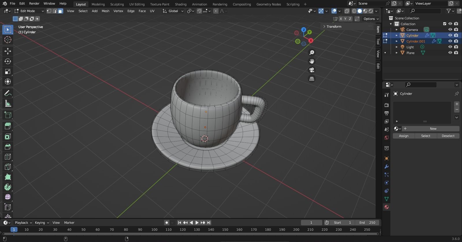 Blue Flowers Cup and Saucer 3D Model  3D model_8