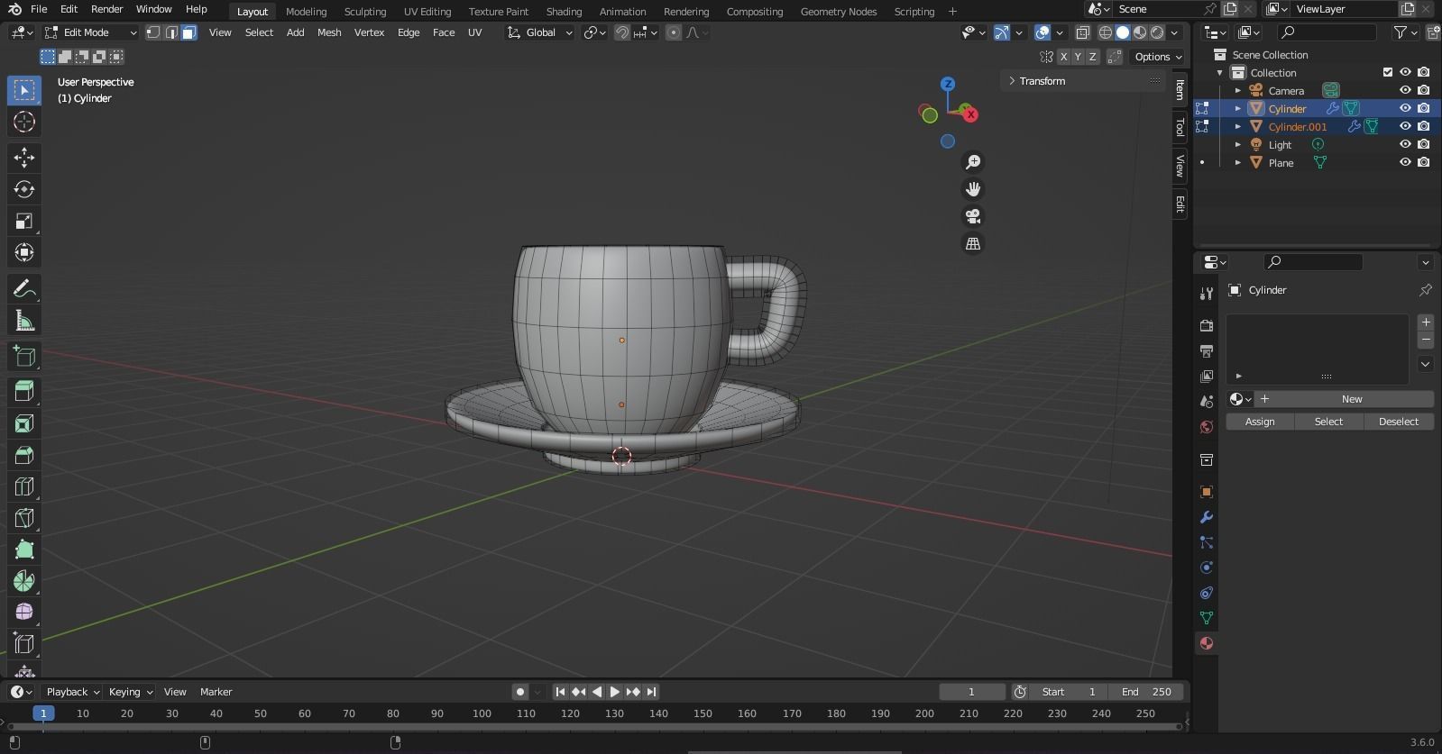 Blue Flowers Cup and Saucer 3D Model  3D model_6
