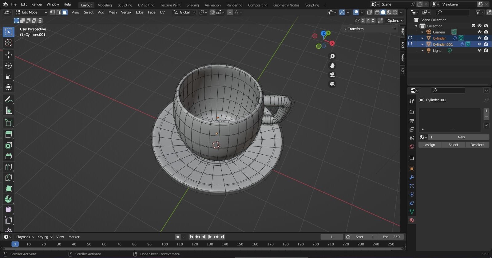 Blue Flowers Cup and Saucer 3D Model  3D model_14
