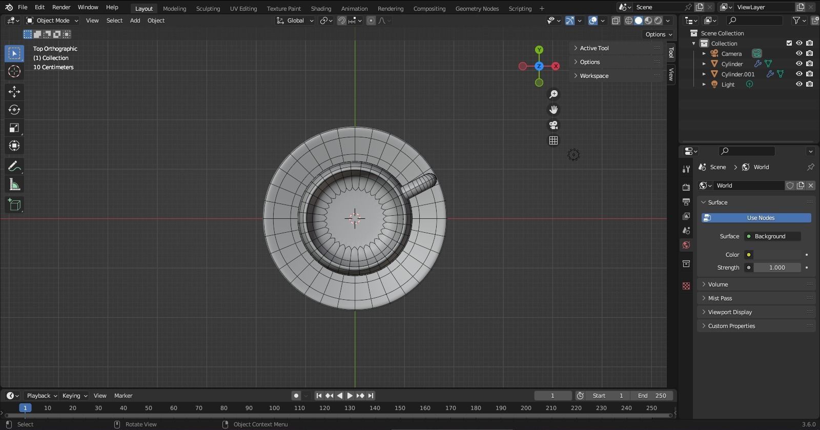 Blue Flowers Cup and Saucer 3D Model  3D model_10