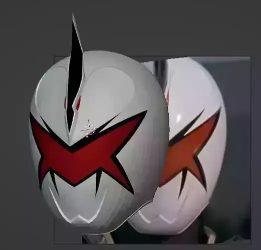Abare Killer - White Dino Thunder-  Helmet 3D print model