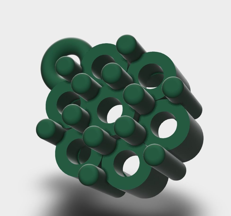 Simple 7 stone Diamond Pendant 3D model 3D print model_2