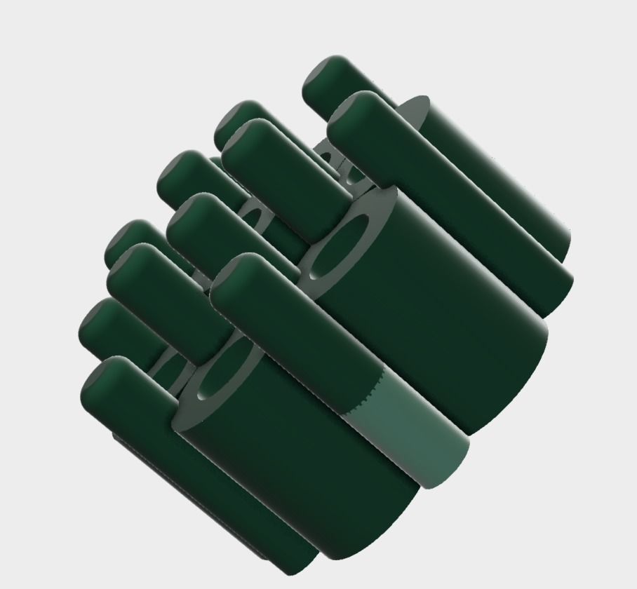 Simple 7 stone Diamond Pendant 3D model 3D print model_1