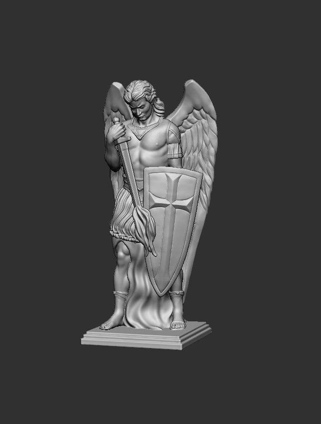Statue of Archangel Saint Michael  3D print model_7