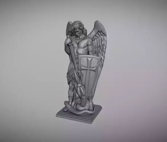 Statue of Archangel Saint Michael  3D print model