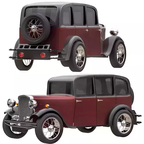 old car 2 Low-poly 3D model