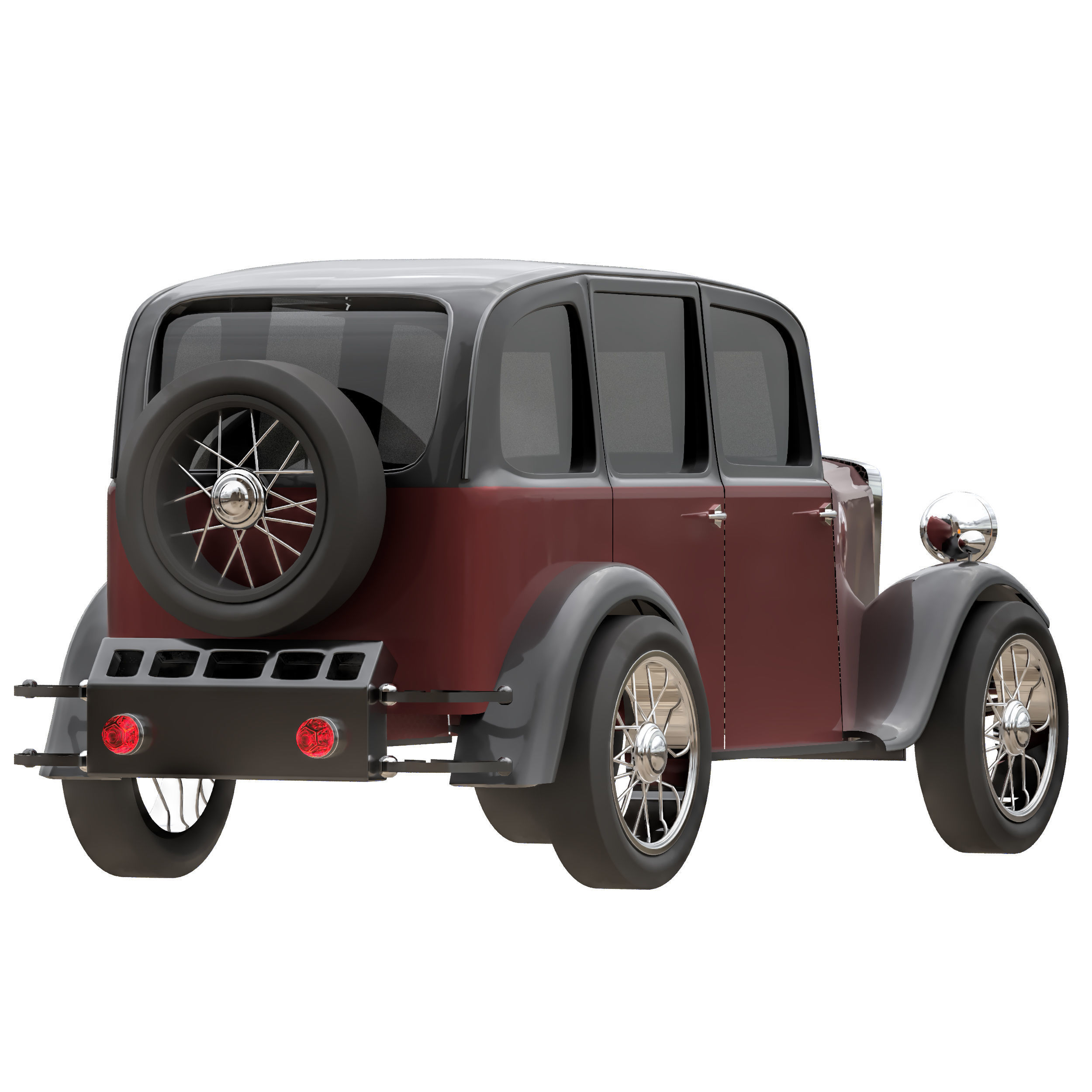 old car 2 Low-poly 3D model_2