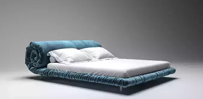 Blanket Bed by Alessandro Busana for Bonaldo Low-poly 3D model