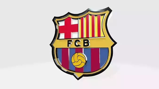 FC Barcelona 3D Logo 3D model
