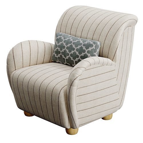 Baird Accent Chair 3D model 2
