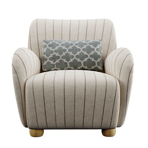 Baird Accent Chair 3D model 3