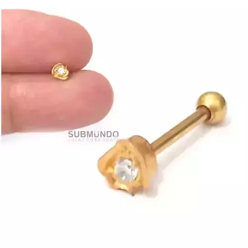 Piercing a rosebud with a small sparkle Barbell tragus helix  3D print model