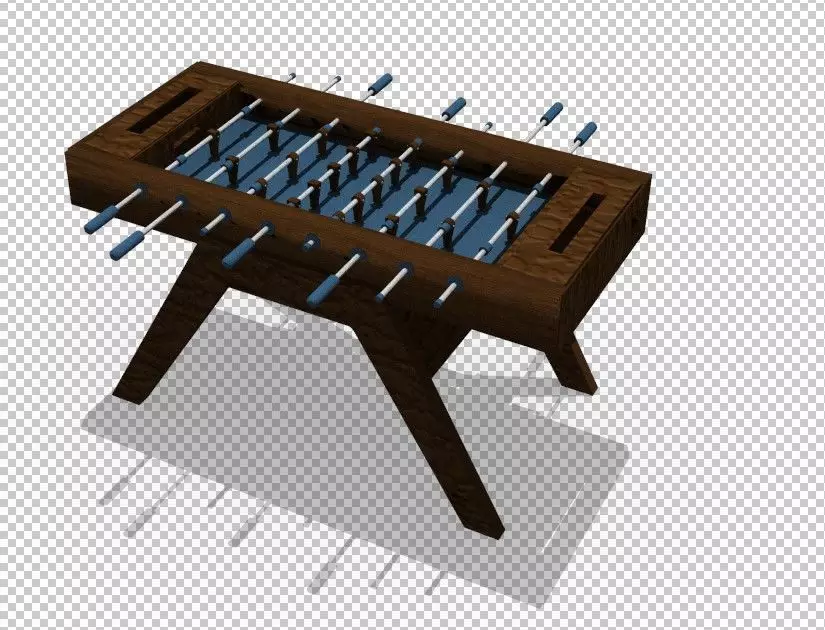 Foosball Table 3D model_0
