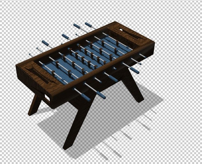 Foosball Table 3D model_1