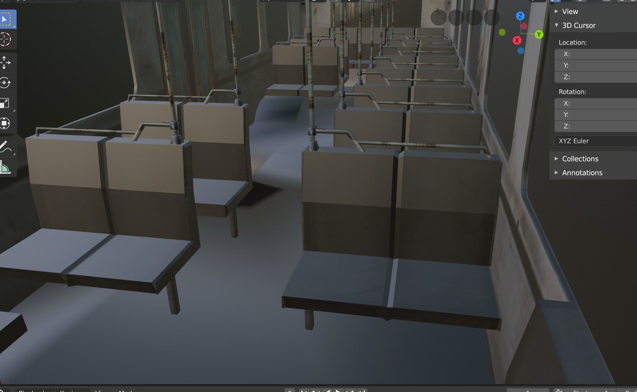 bus big Low-poly 3D model_5