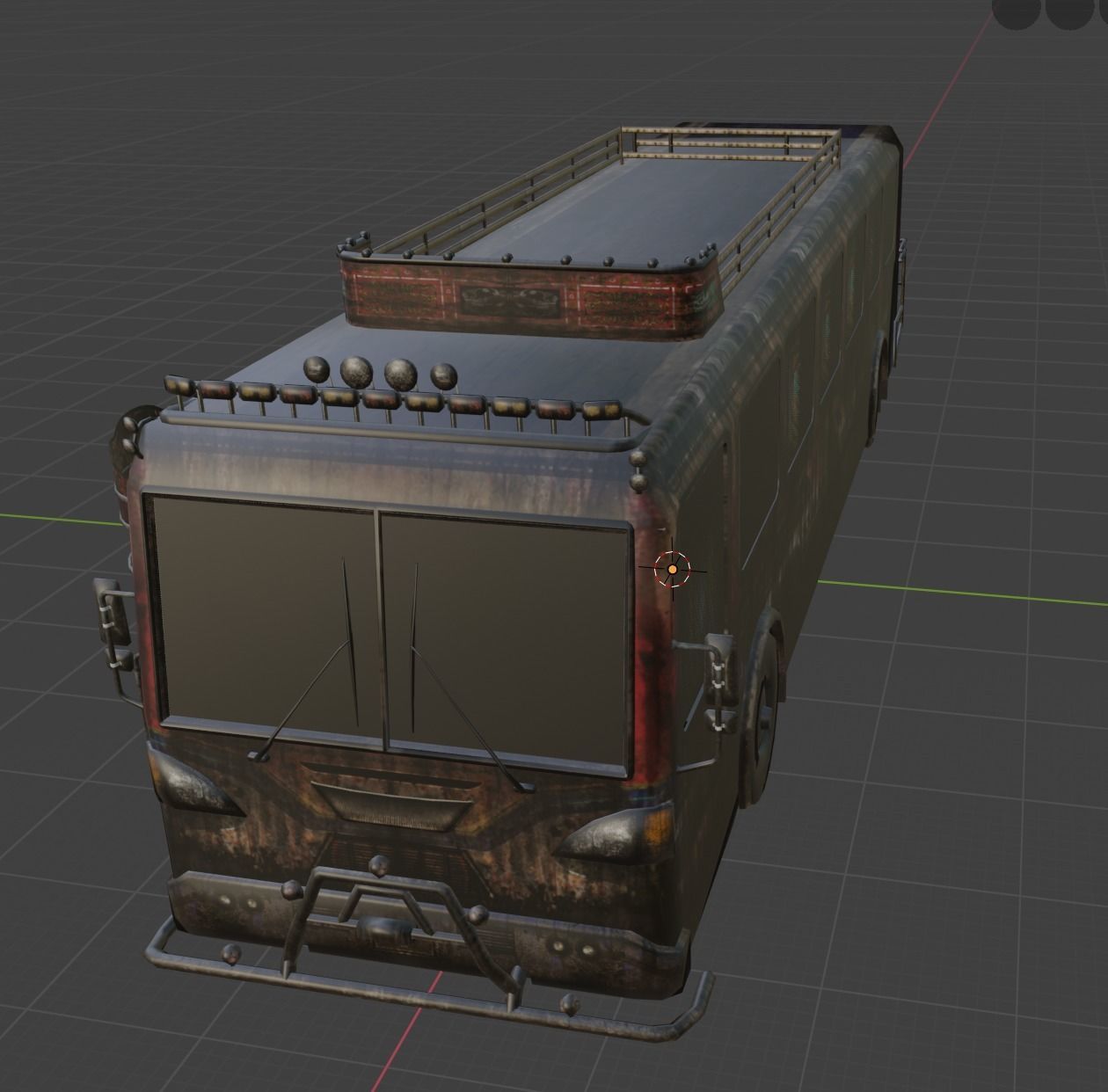 bus big Low-poly 3D model_1