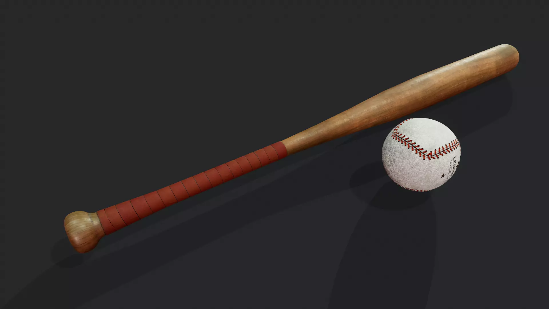 Baseball Bat - Tutorial Included Low-poly 3D model