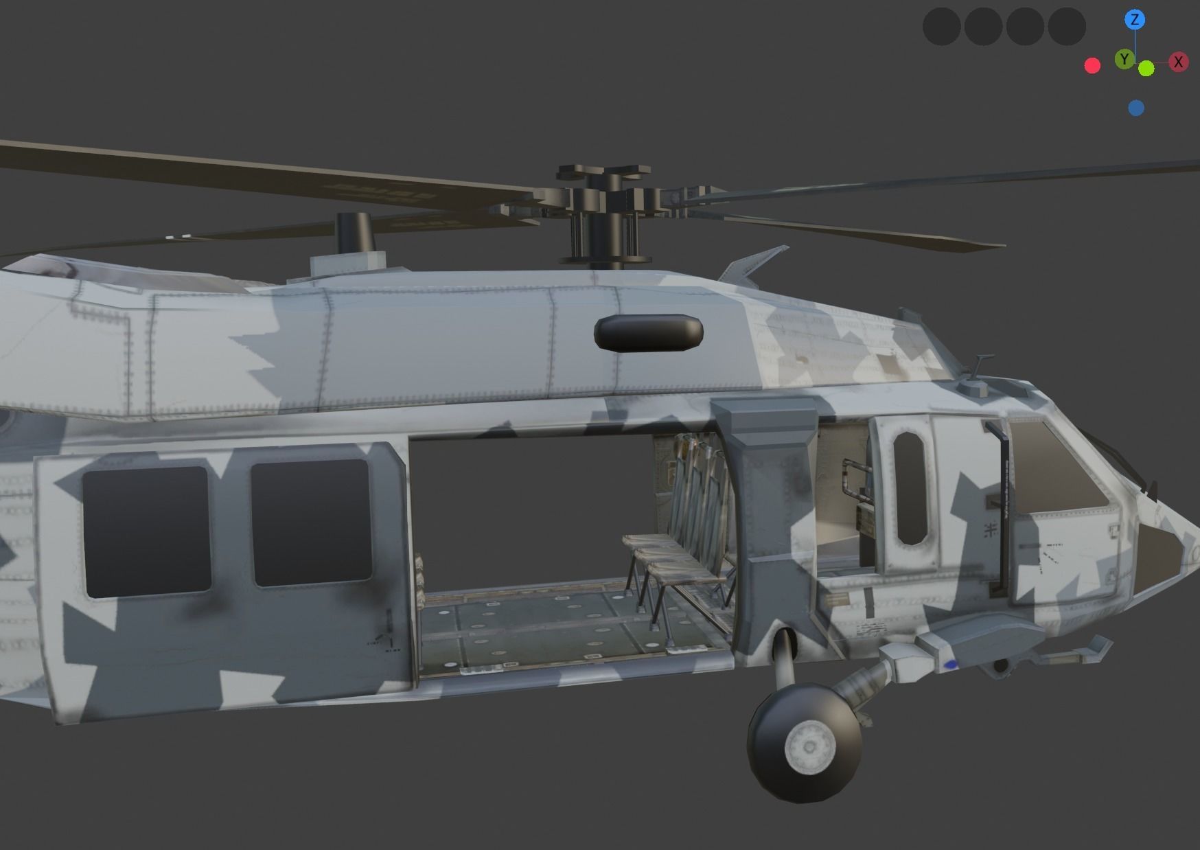 airplane Low-poly 3D model_4