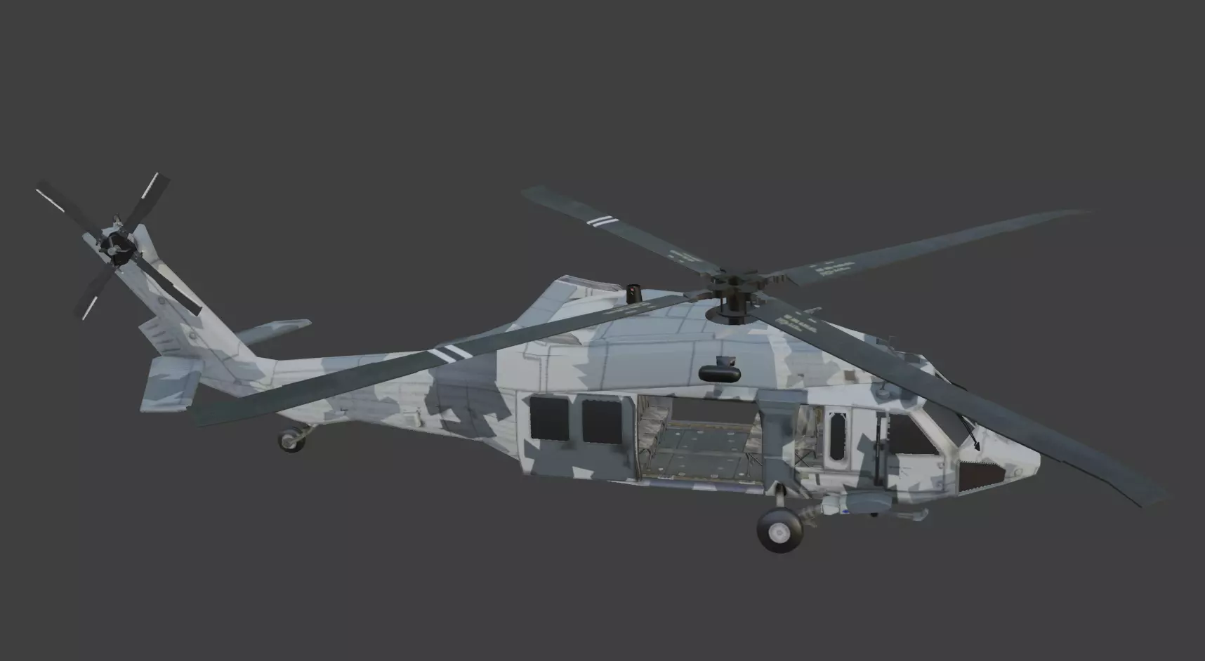 airplane Low-poly 3D model_0