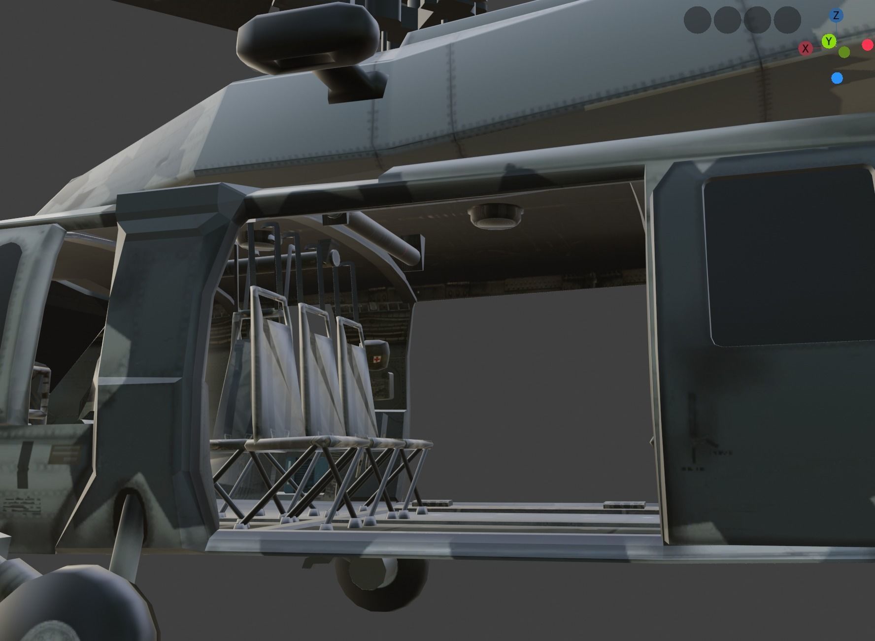 airplane Low-poly 3D model_2