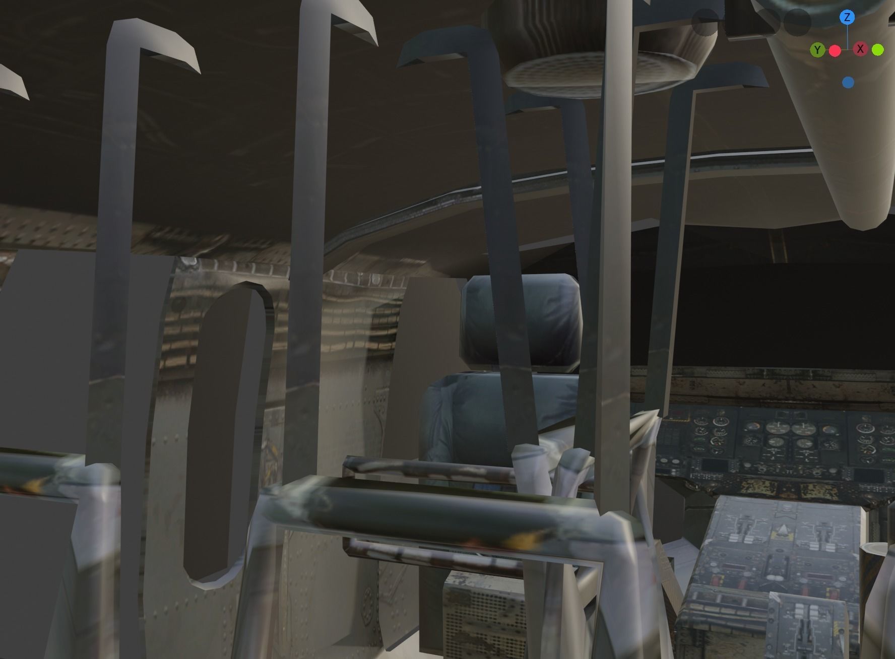 airplane Low-poly 3D model_3