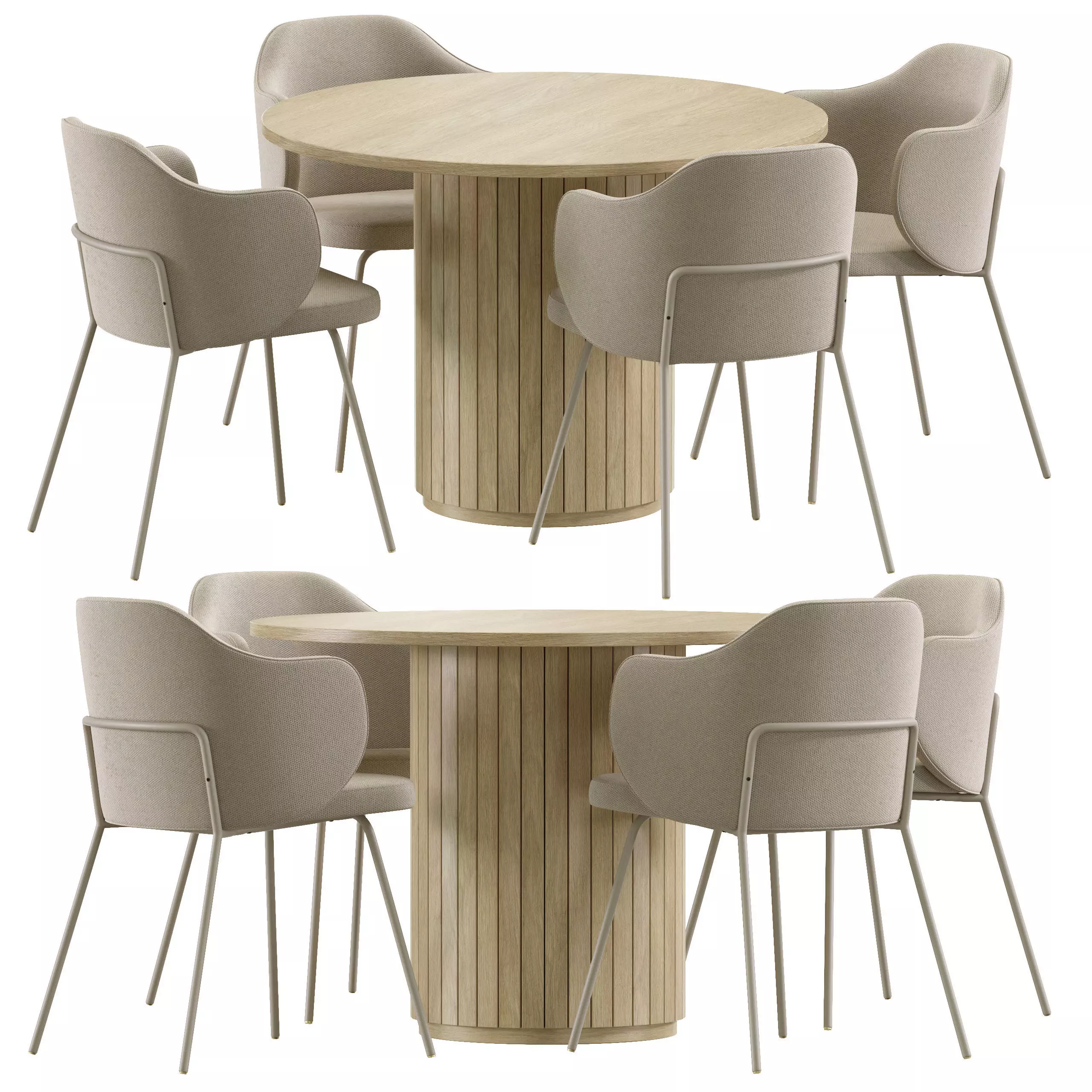 table Licia and chair Yunia 3D model