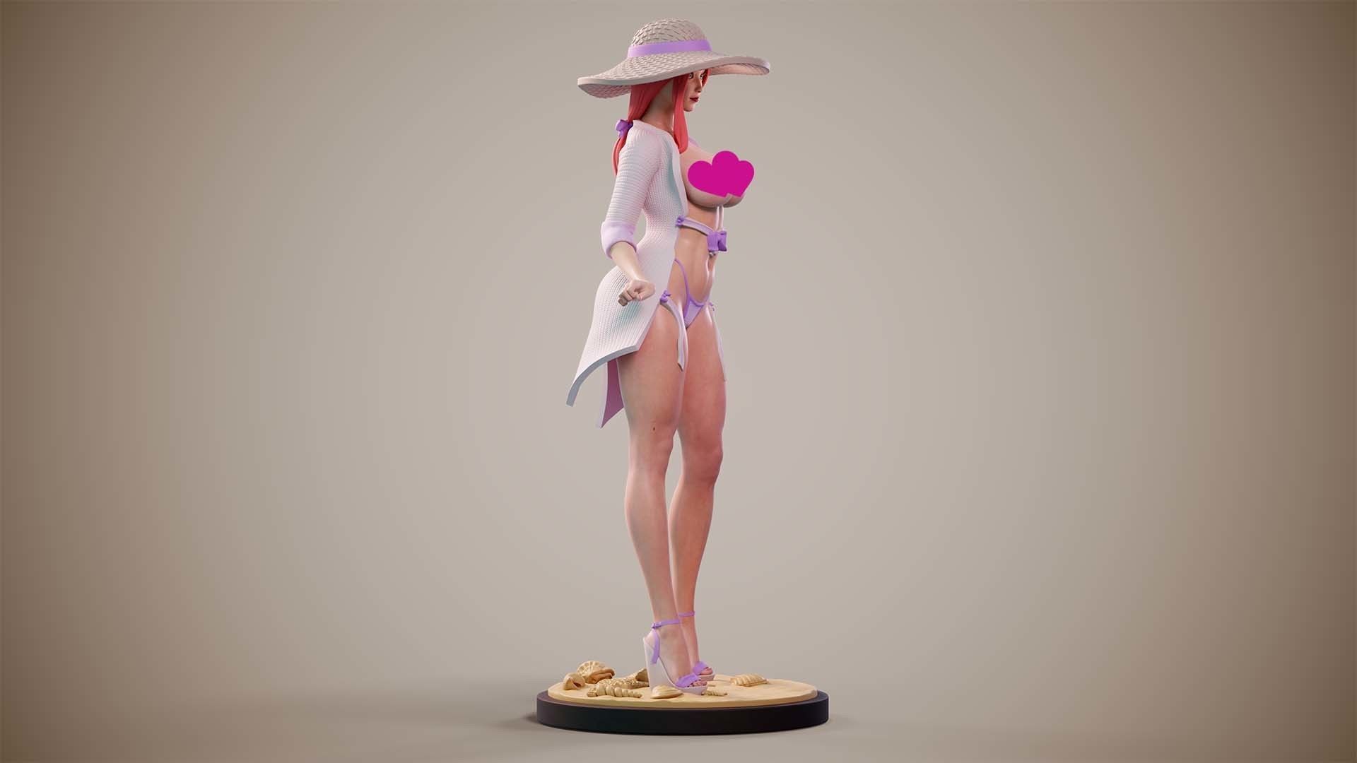 3D Print model - Girl on the beach - b 3D print model_12