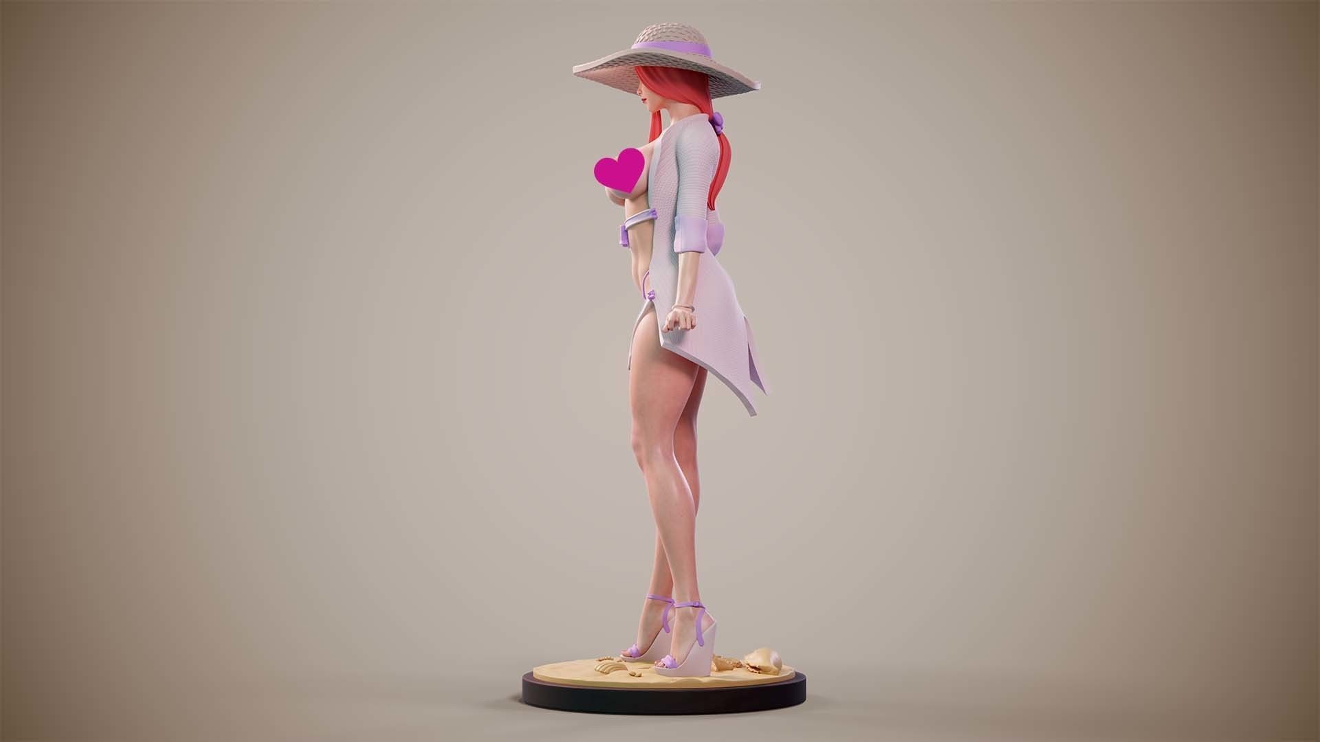3D Print model - Girl on the beach - b 3D print model_8