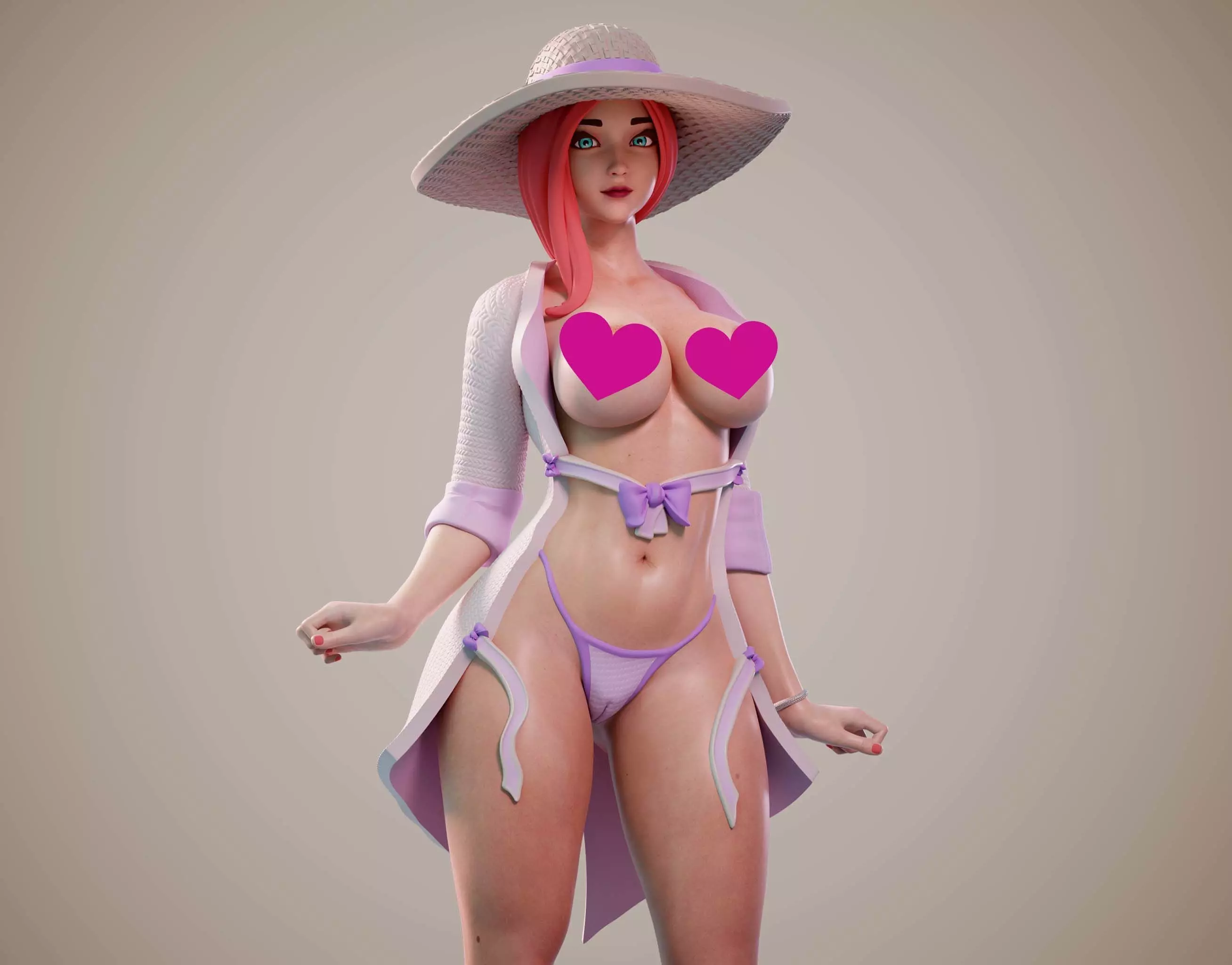 3D Print model - Girl on the beach - b 3D print model_0