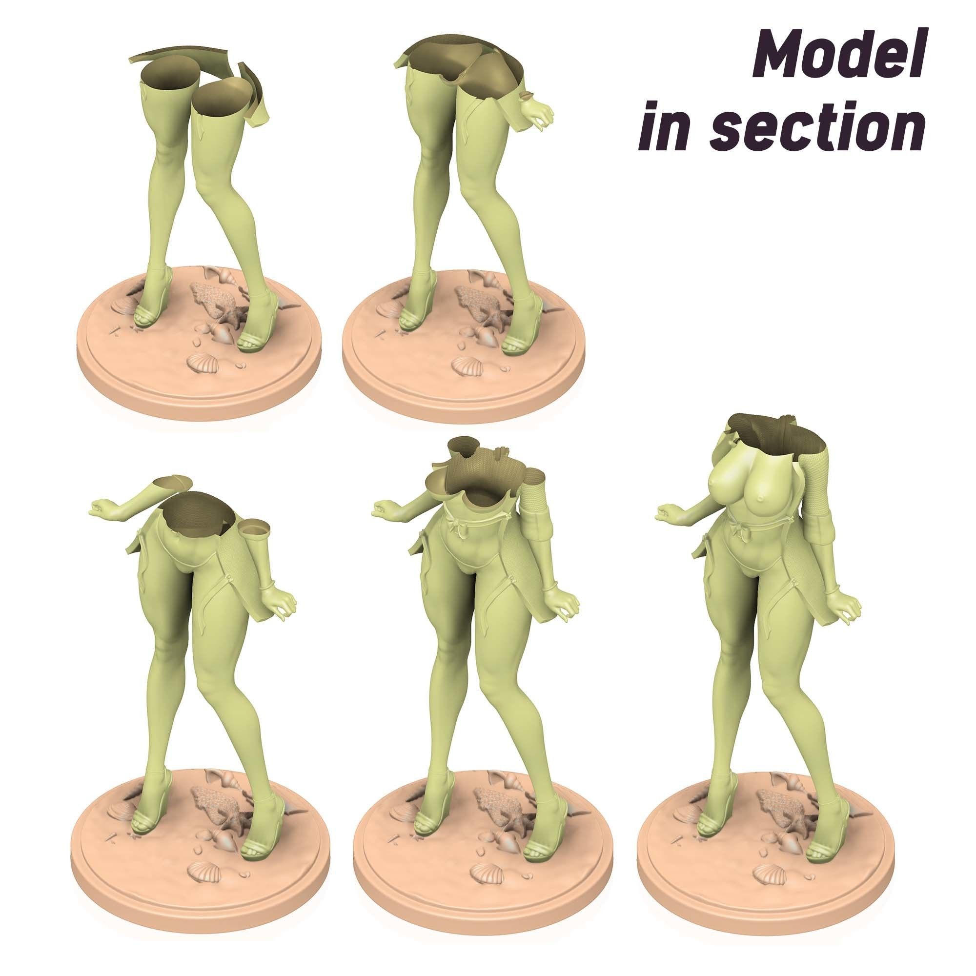 3D Print model - Girl on the beach - b 3D print model_20