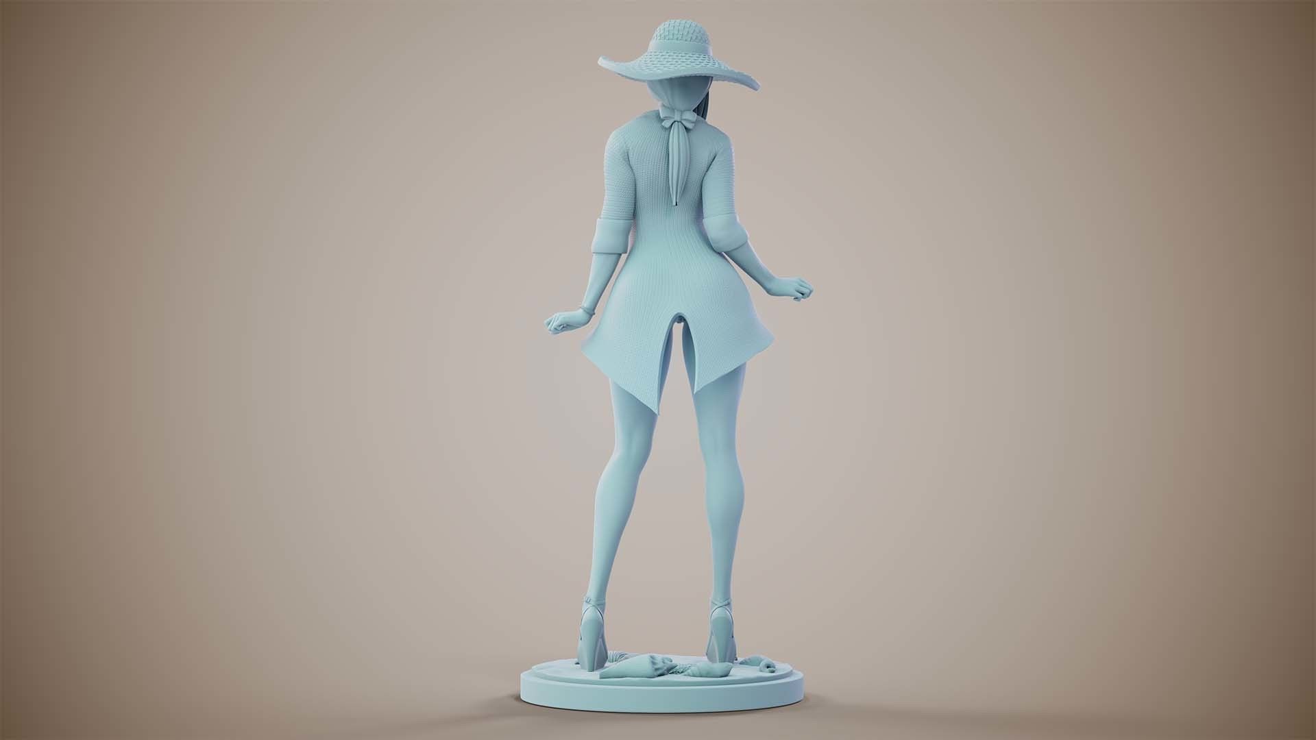 3D Print model - Girl on the beach - b 3D print model_15