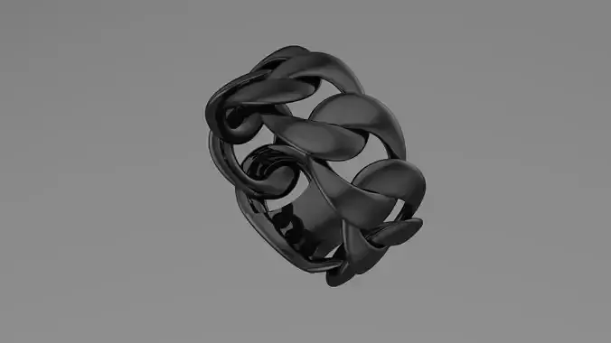  CUBAN CHAIN RING MIAMI RING 3dmodel 3D print model